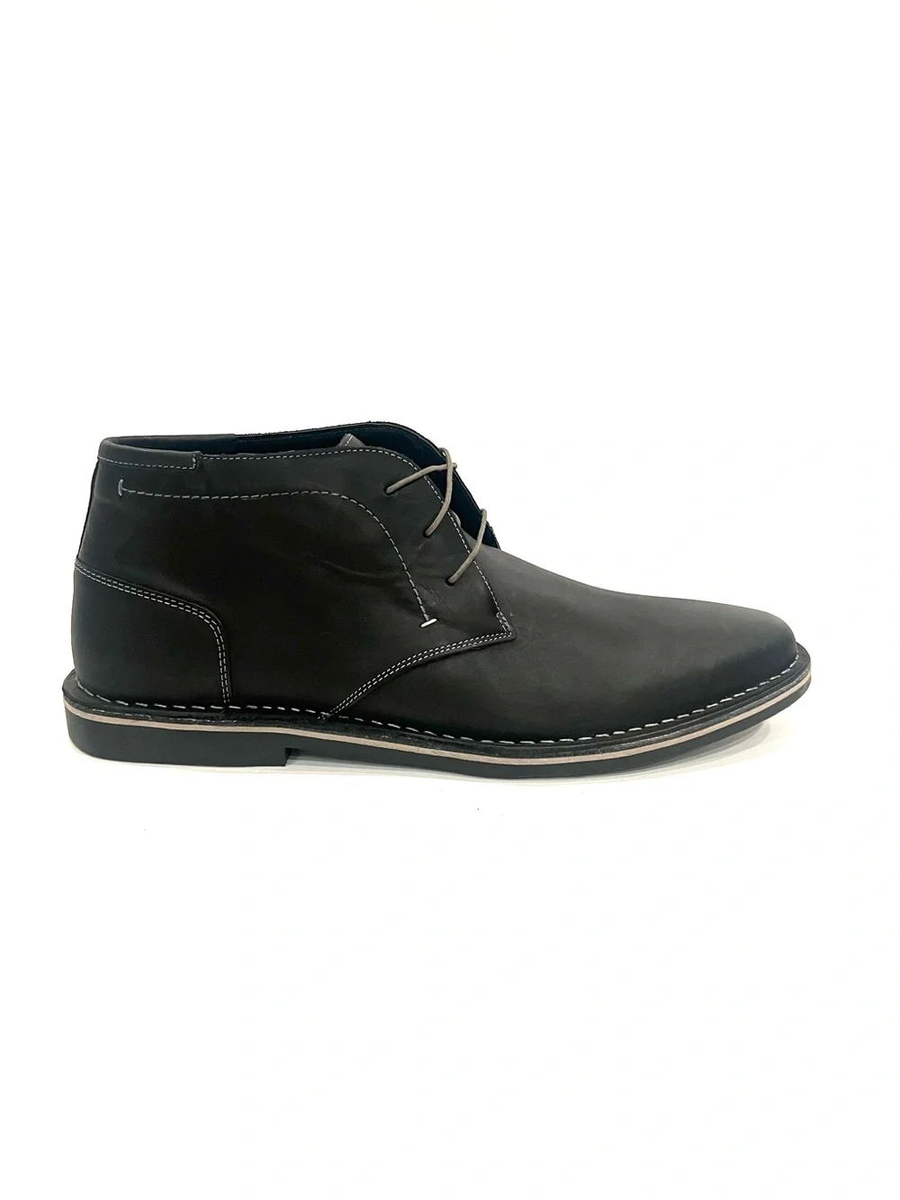 Steve Madden Harken Black Leather Chukka Lace Up Boots Mens 17 NEW